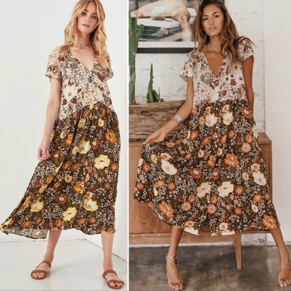 Spell & The Gypsy Collective Desert Daisy Babydoll Midi Dress